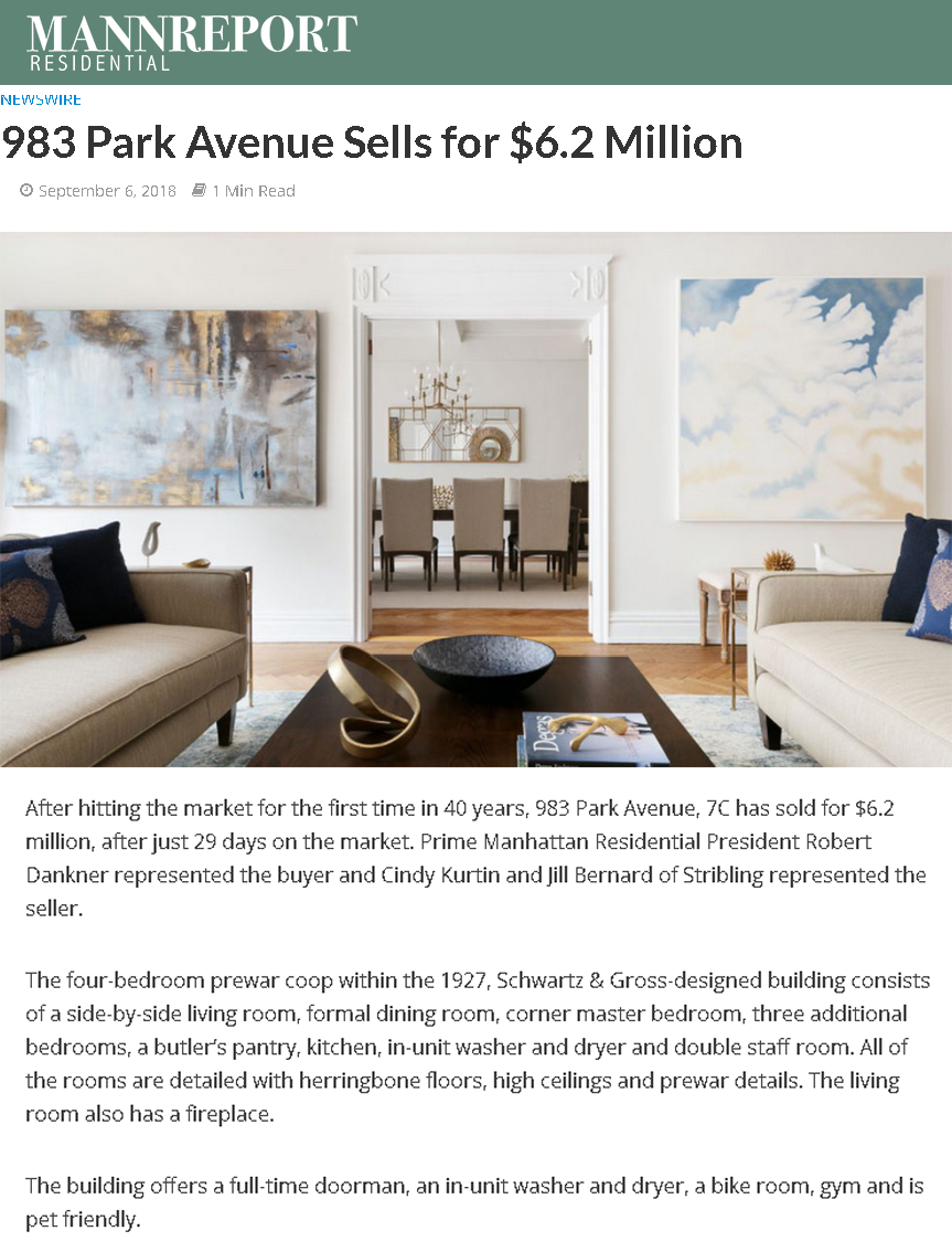 983 Park Avenue Sells for $6.2 Million part 1